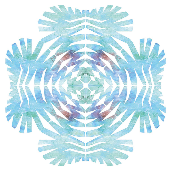 Watercolour Snowflake, Winter (square)