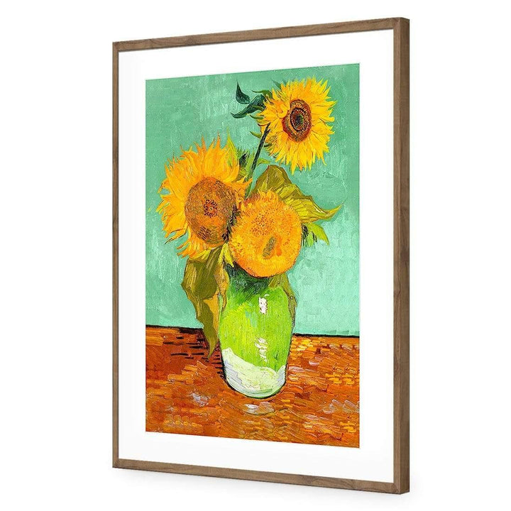 Sunflowers on Green By Van Gogh Wall Art