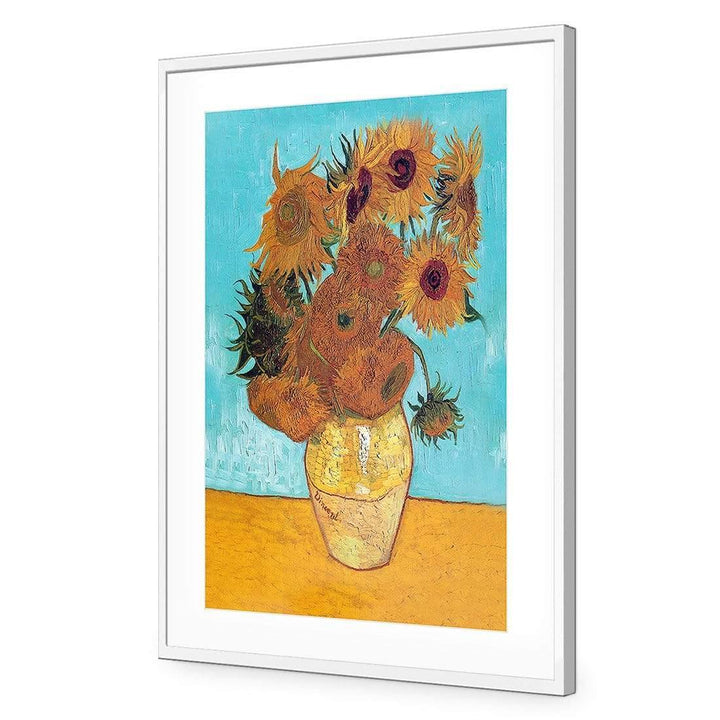 Sunflowers on Blue By Van Gogh Wall Art