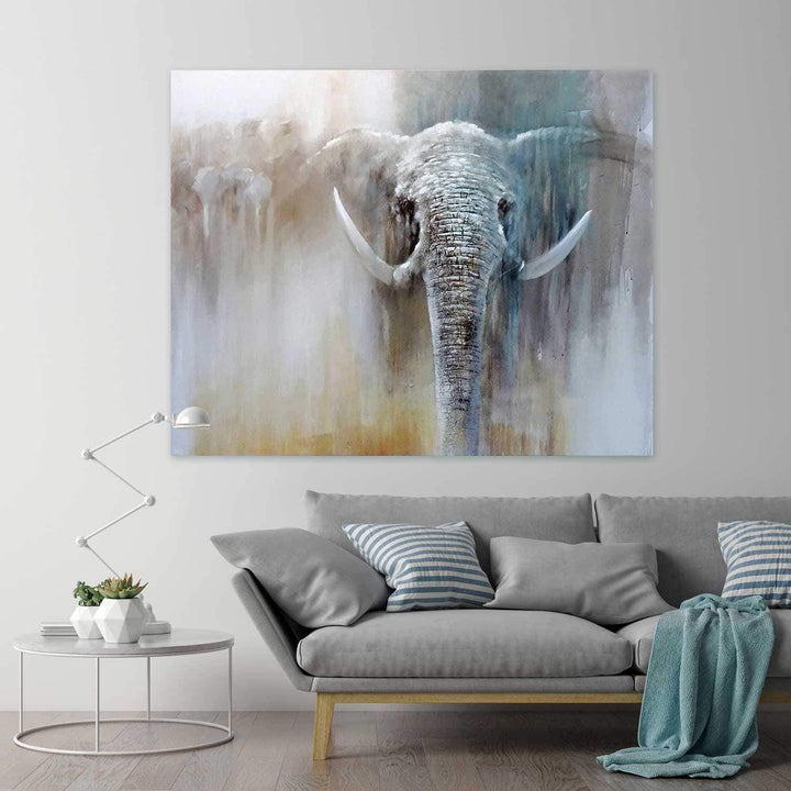 Elephant Acrylic Hand Painted Canvas - 125x100 cm Wall Art