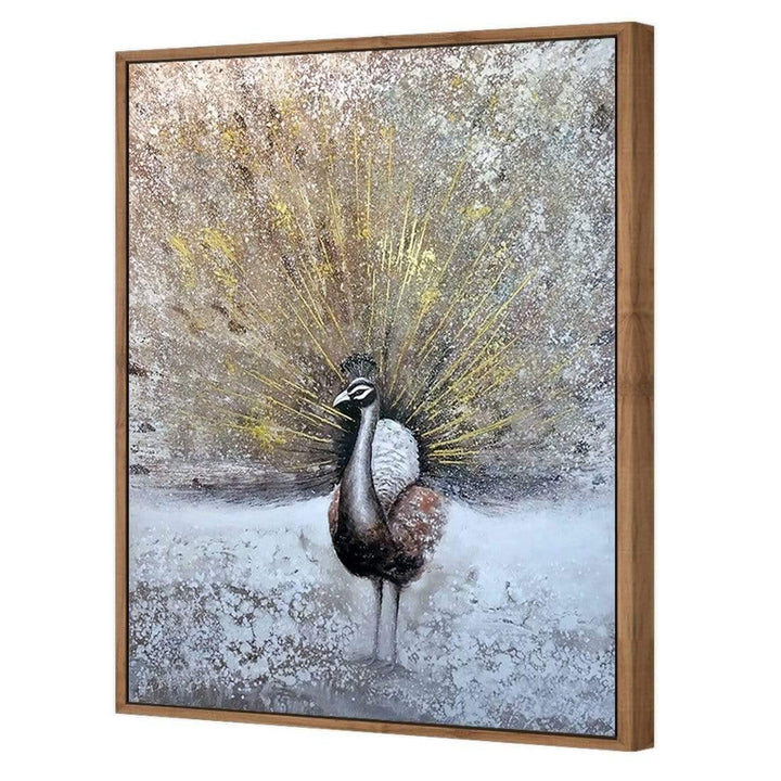 Peacock Acrylic Hand Painted Canvas - 125x100 cm Wall Art