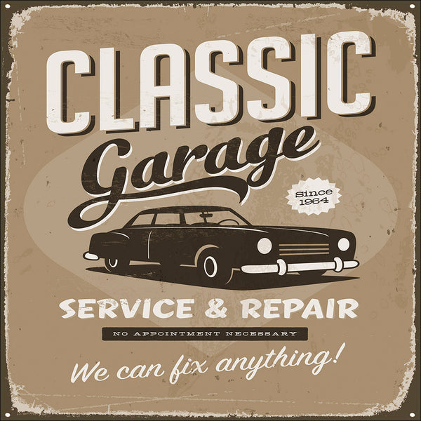 Classic Garage, Sepia (Square)