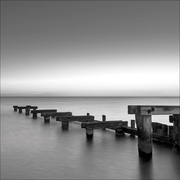 Old Bay Jetty, Black and White (square)