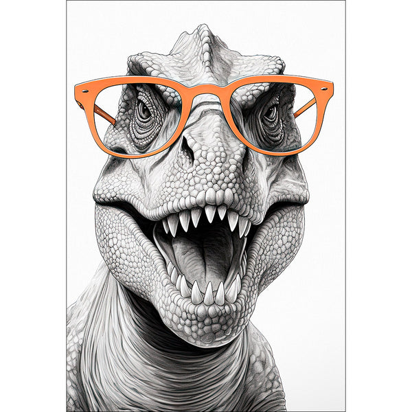 Dino in Orange Glasses