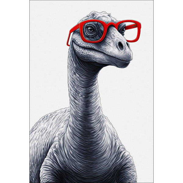 Dino in Red Glasses