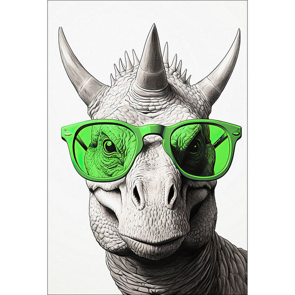 Dino in Green Glasses