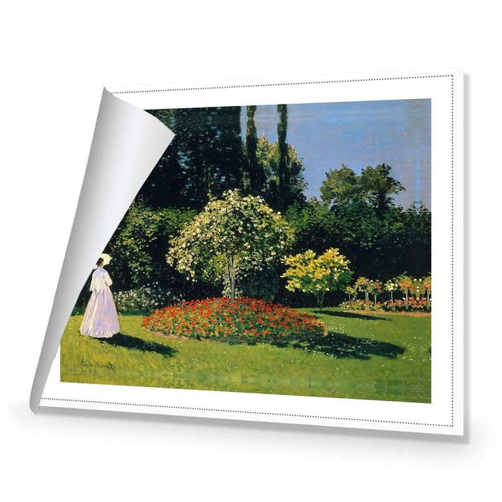 Woman in a Garden By Monet Wall Art