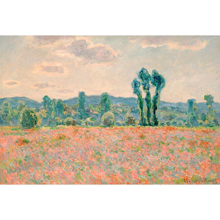Poppy Field By Monet Wall Art