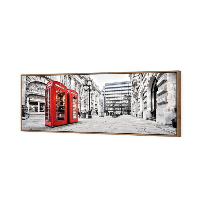 London Red Phone Booths (long) Wall Art