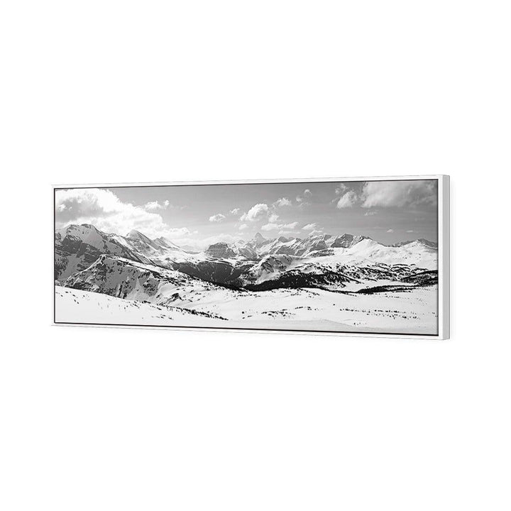 Snowy Mountain Panoramic, Black and White (Long) Wall Art
