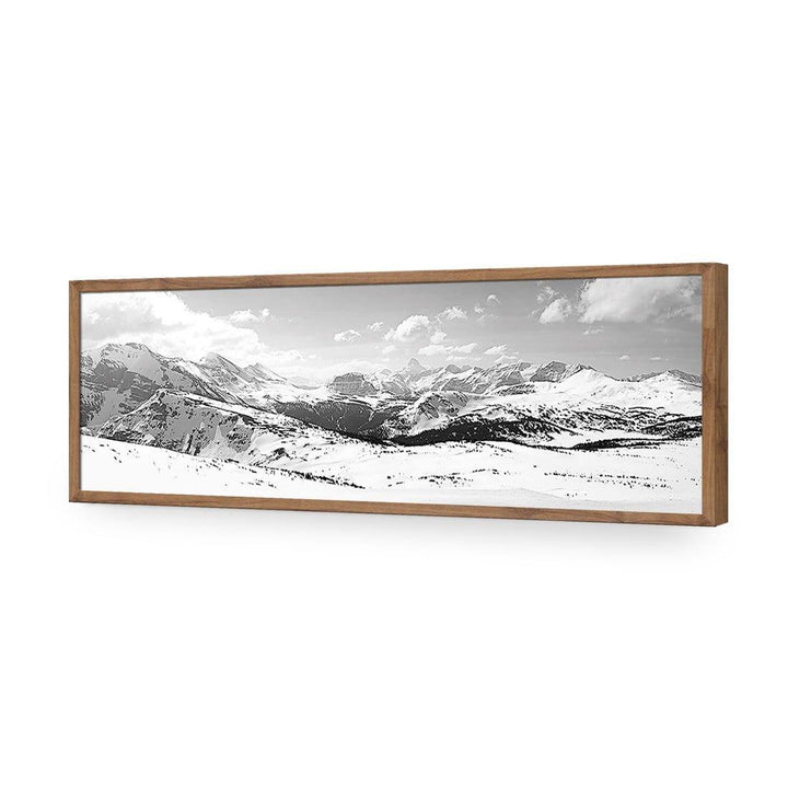 Snowy Mountain Panoramic, Black and White (Long) Wall Art