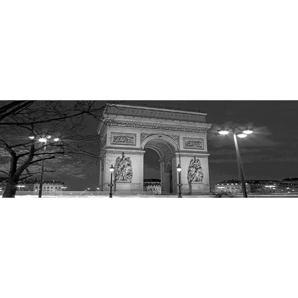 Arch De Triomphe, Black and White (Long) Wall Art
