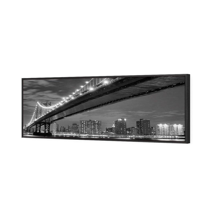 Bridge over New York, Black and White (Long) Wall Art