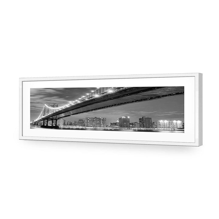 Bridge over New York, Black and White (Long) Wall Art