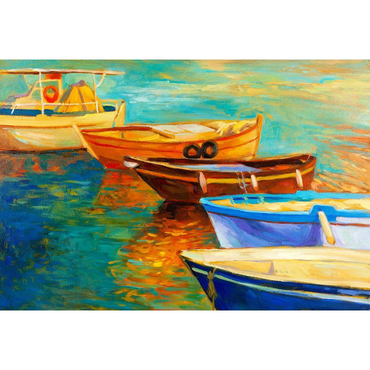 Row Boats at Bay Wall Art