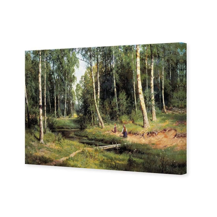 Brook in Birch Forest 1883 By Ivan Shishkin Wall Art