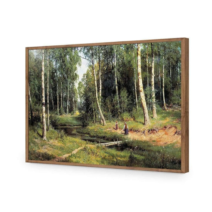 Brook in Birch Forest 1883 By Ivan Shishkin Wall Art