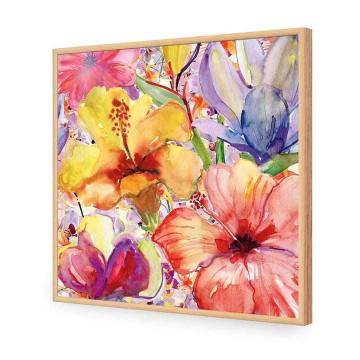 Day Lilies and Iris (Square) Wall Art