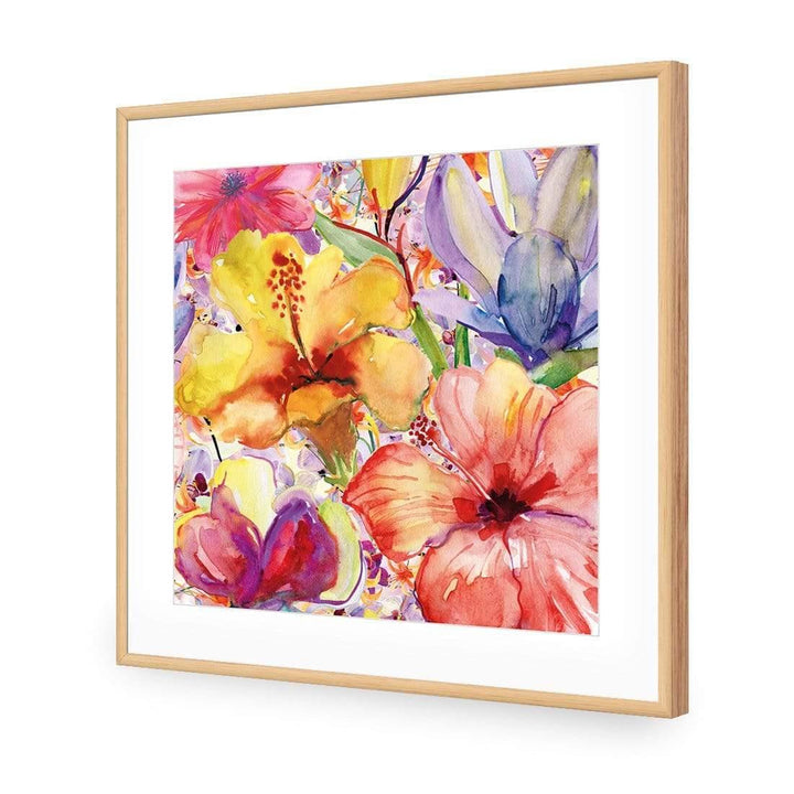 Day Lilies and Iris (Square) Wall Art