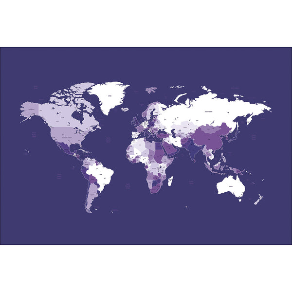 World Map, Purple