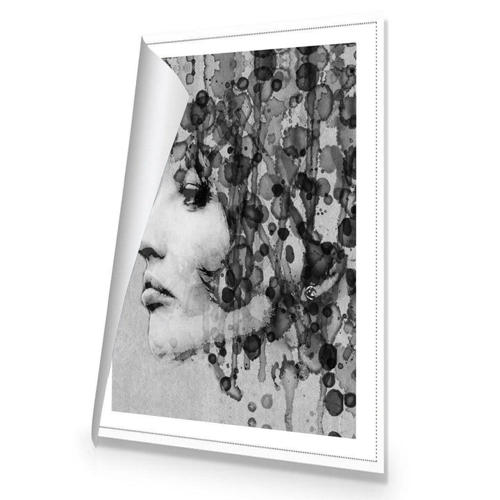 Abstract Hair, Black and White (rectangle) Wall Art