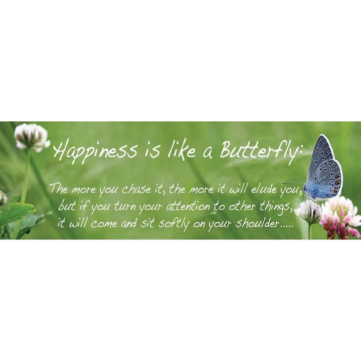 Happiness is like a Butterfly (long) Wall Art