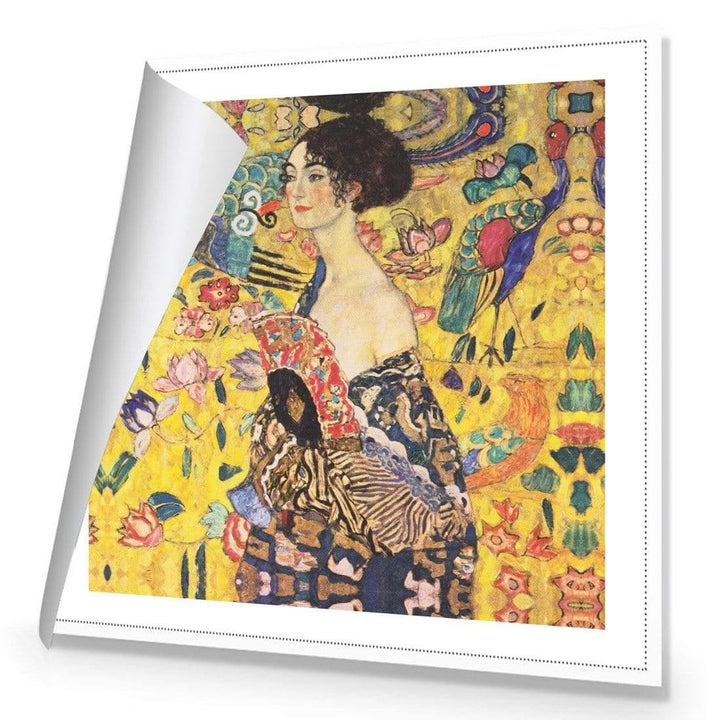 Lady with Fan By Gustav Klimt Wall Art