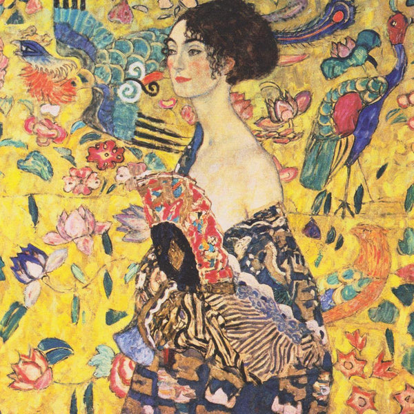 Lady with Fan By Gustav Klimt Wall Art