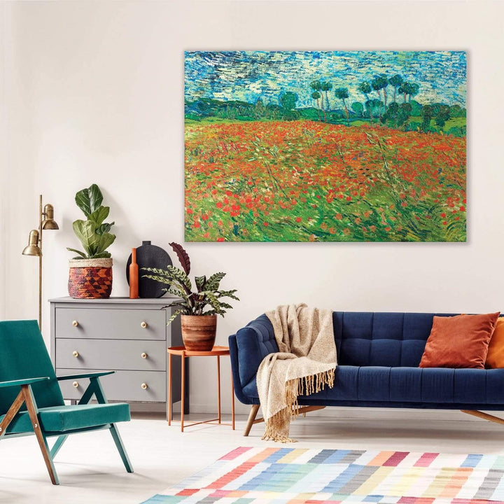 Poppy Field By Vincent Van Gogh Wall Art