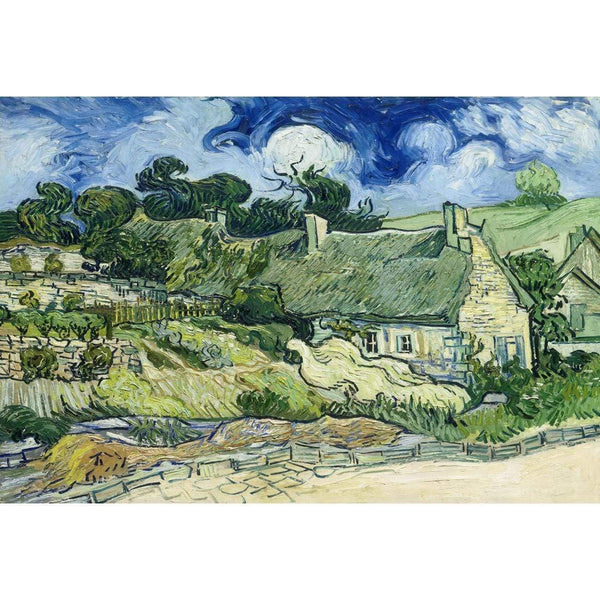 Thatched Cottages At Cordeville By Van Gogh Wall Art