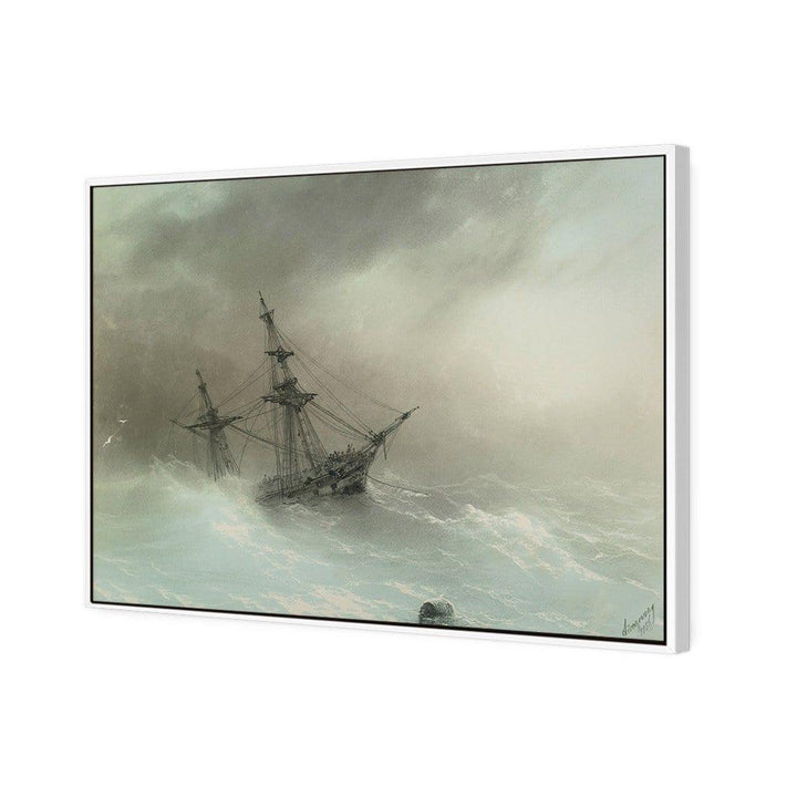 Ship in Stormy Sea By Ivan Aivazovsky Wall Art
