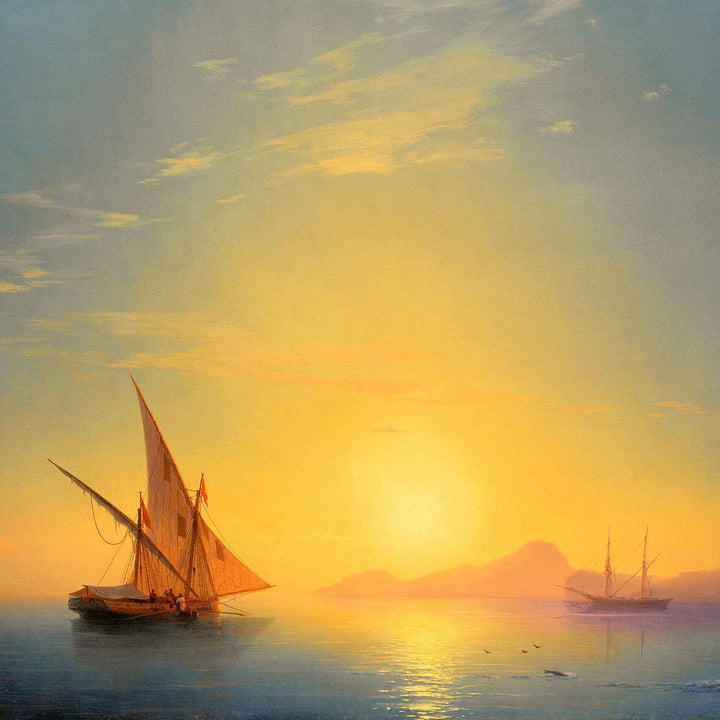 Sunset over Italy (square) By Ivan Aivazovsky Wall Art