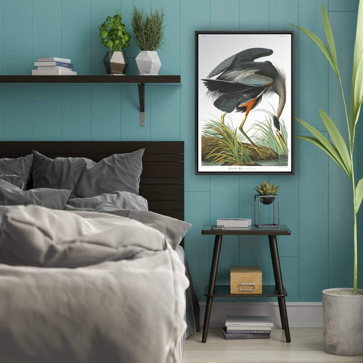 Great Blue Heron By John James Audubon Wall Art