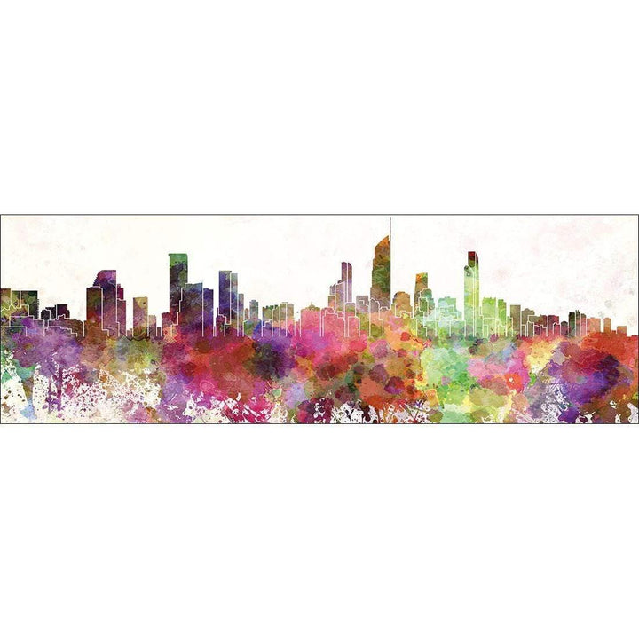 Gold Coast Skyline Watercolour (long) Wall Art
