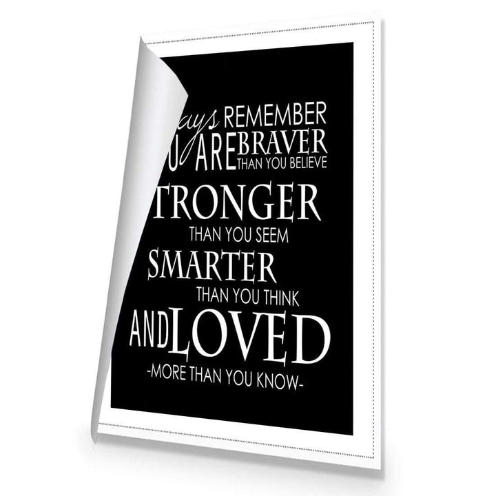 Always Remember, Black and White Wall Art