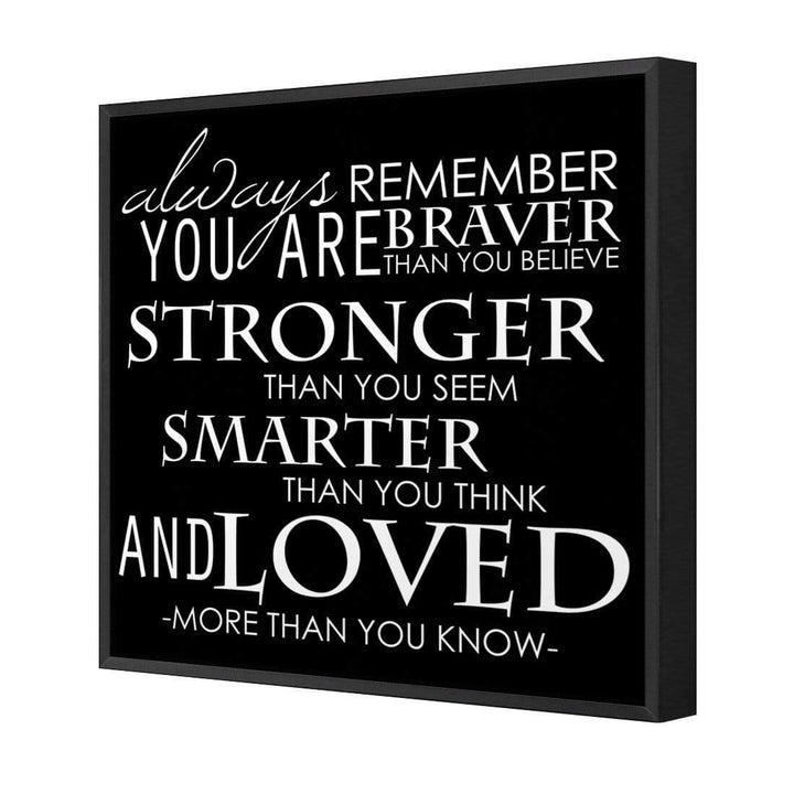 Always Remember, B&W (Square) Wall Art