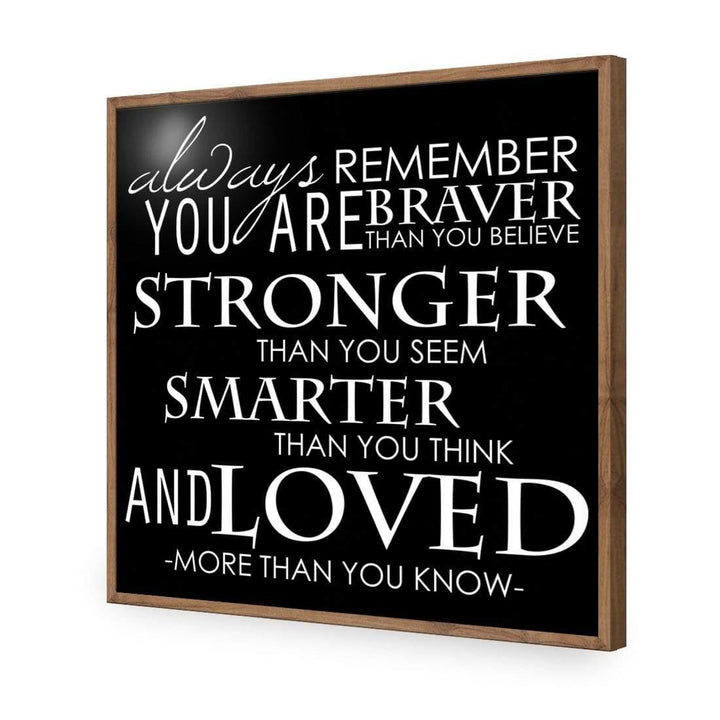 Always Remember, B&W (Square) Wall Art