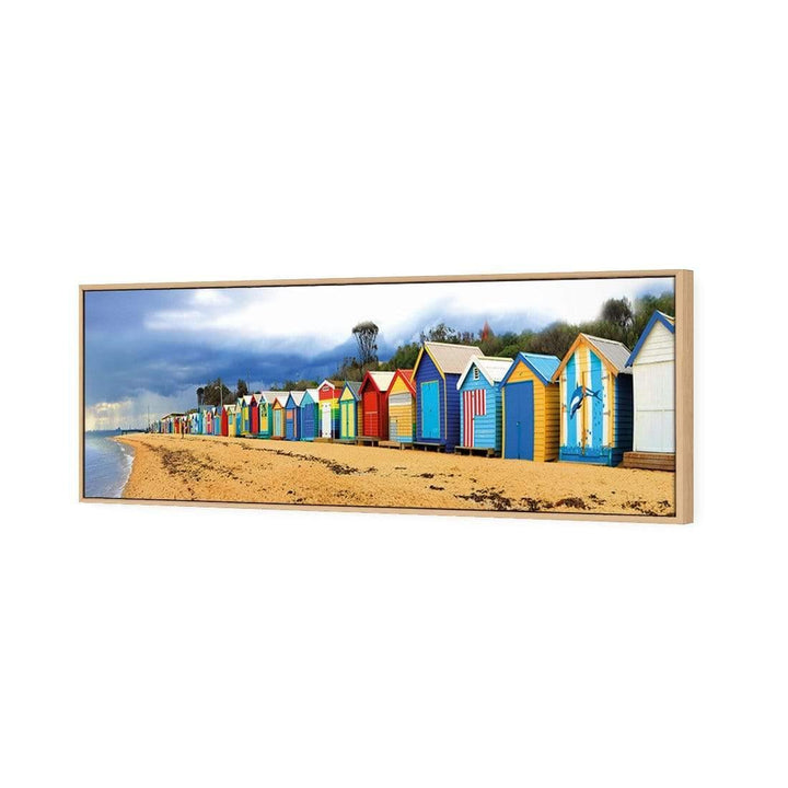 Row of Beach Boxes (Long) Wall Art