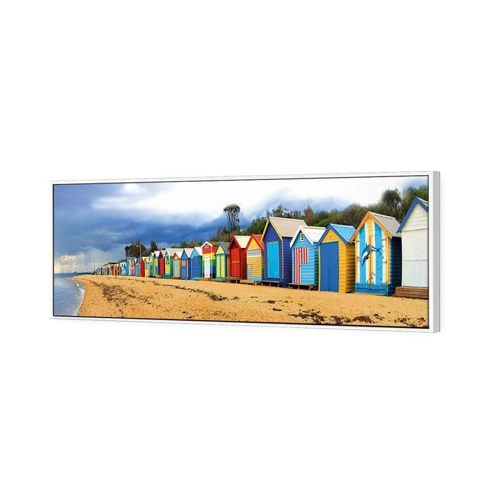 Row of Beach Boxes (Long) Wall Art