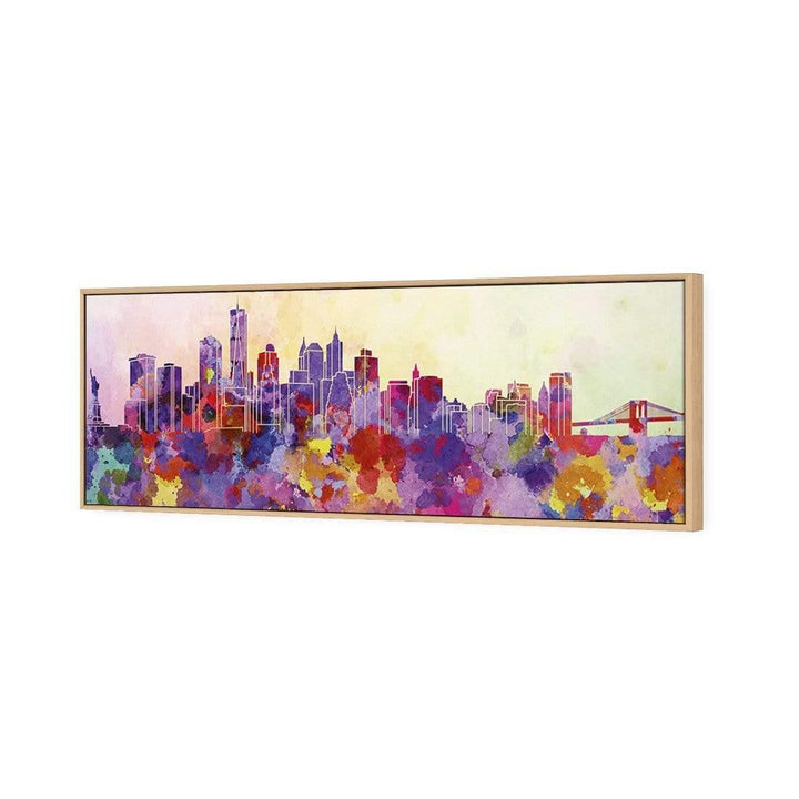 New York Skyline, Watercolour (long) Wall Art
