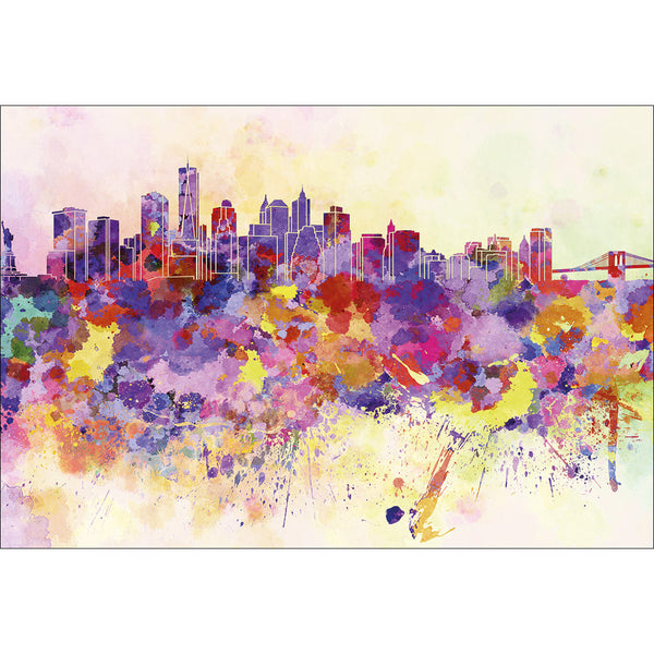 New York Skyline, Watercolour
