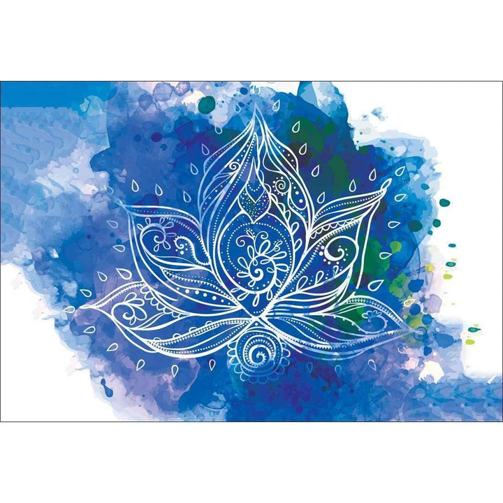 Watercolour Lotus, Blue Wall Art