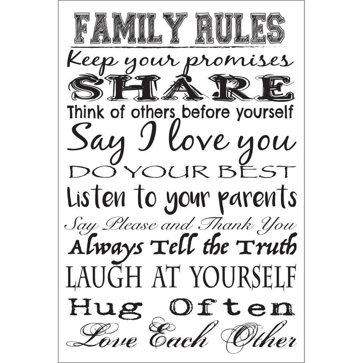 Family Rules Wall Art