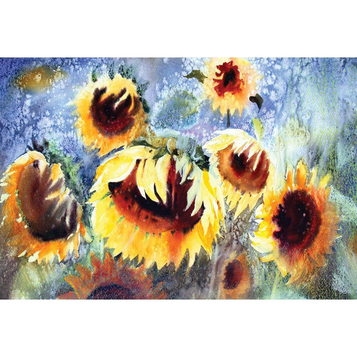 Watercolour Sunflowers Wall Art