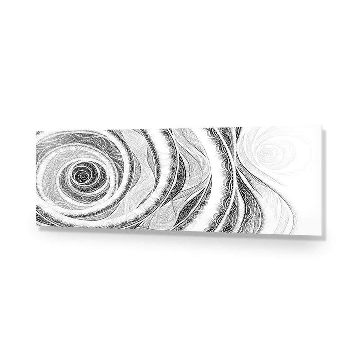 Copper Rose, Black and White (long) Wall Art