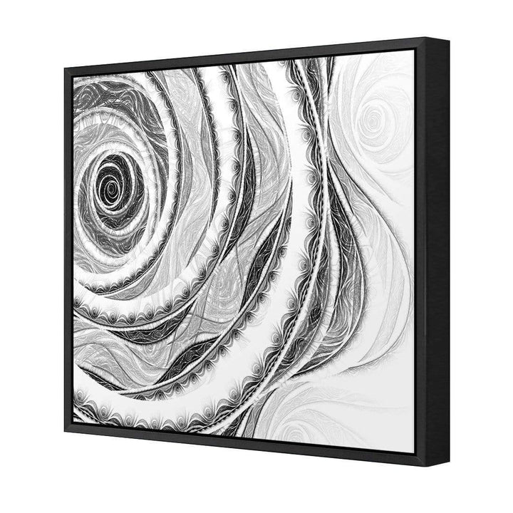 Copper Rose, Black and White (square) Wall Art