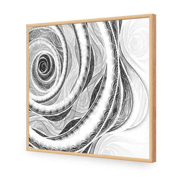 Copper Rose, Black and White (square) Wall Art