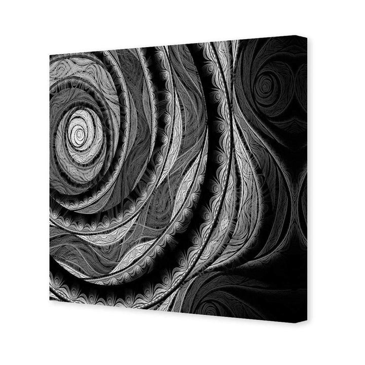 Copper Rose, Inverted Black and White (square) Wall Art