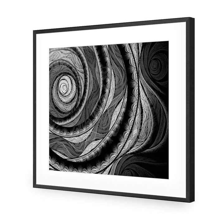Copper Rose, Inverted Black and White (square) Wall Art