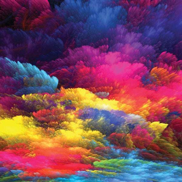Rainbow Clouds (square) Wall Art